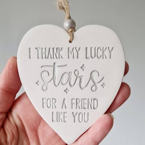 Thoughtful gift for special friend thank you gift thank my lucky stars for you just because appreciation keepsake image 8