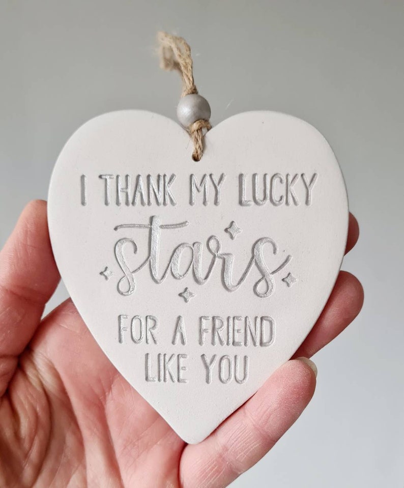 Thoughtful gift for special friend thank you gift thank my lucky stars for you just because appreciation keepsake image 8