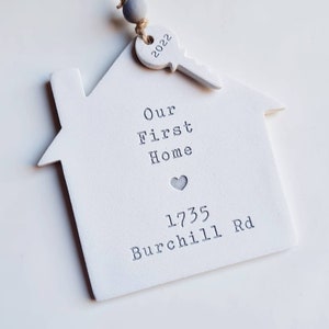 Neues Zuhause personalisiertes Geschenk neues Haus erstes gemeinsames Zuhause Einweihungsgeschenk Paar Familie maßgeschneidert Willkommen Bild 6