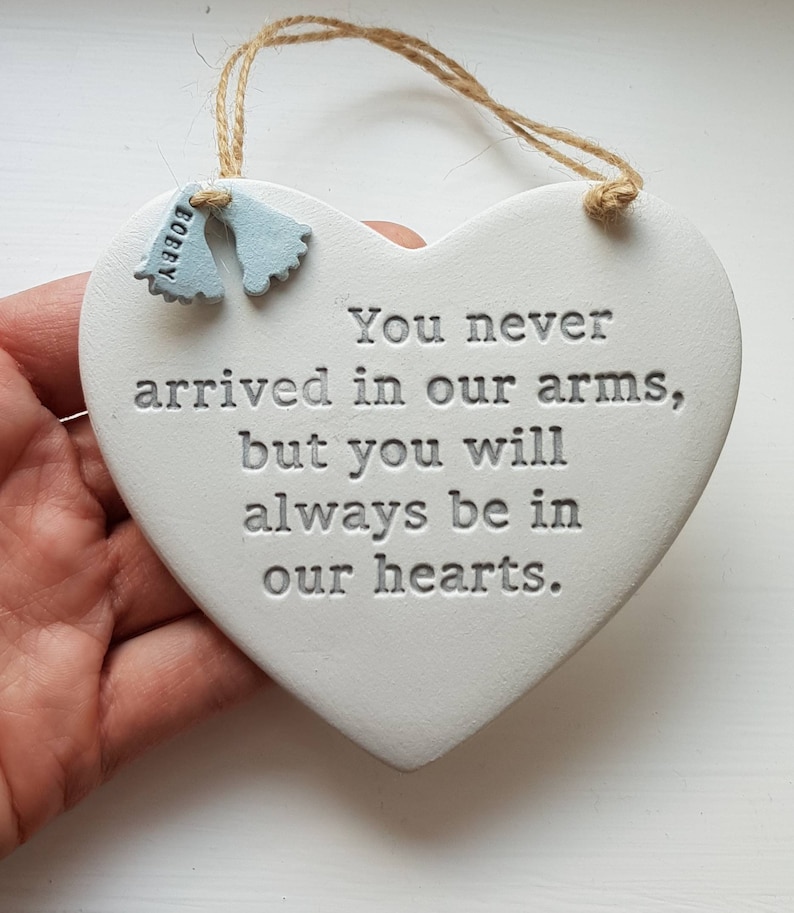 Baby loss keepsake Memorial heart for miscarriage and Etsy