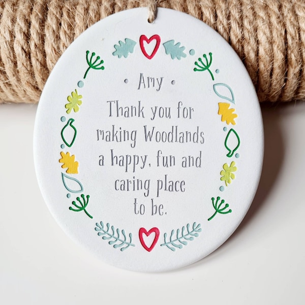 Forest school personalised keepsake - nature lover gift - thank you gift for childminder nursery forest school - woodland forest themed gift