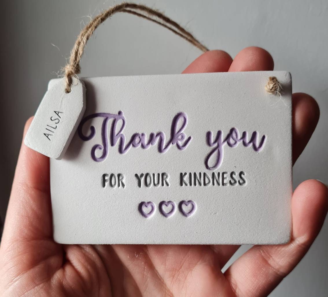 Kindness thank you keepsake gift personalised thanks for Etsy