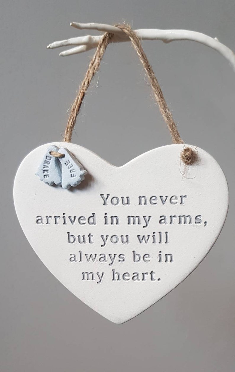 Baby loss keepsake Memorial heart for miscarriage and Etsy