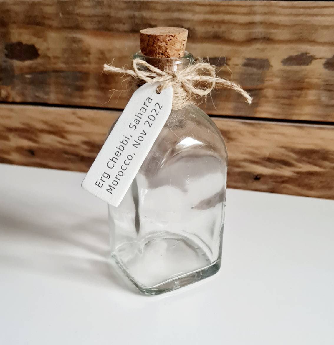 Zounghy Tarro De Arena Personalizado Para Luna De Miel Con Nombre/texto, Tarro De Recuerdo De Arena Personalizado, Botella De Almacenamiento De Arena De Vidrio, Jarrón Decorativo Para Regalo Para