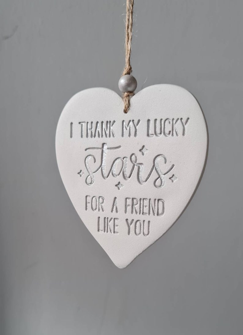 Thoughtful gift for special friend thank you gift thank my lucky stars for you just because appreciation keepsake image 6