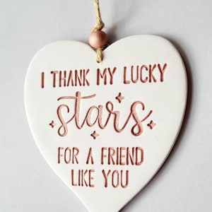 Thoughtful gift for special friend thank you gift thank my lucky stars for you just because appreciation keepsake image 7