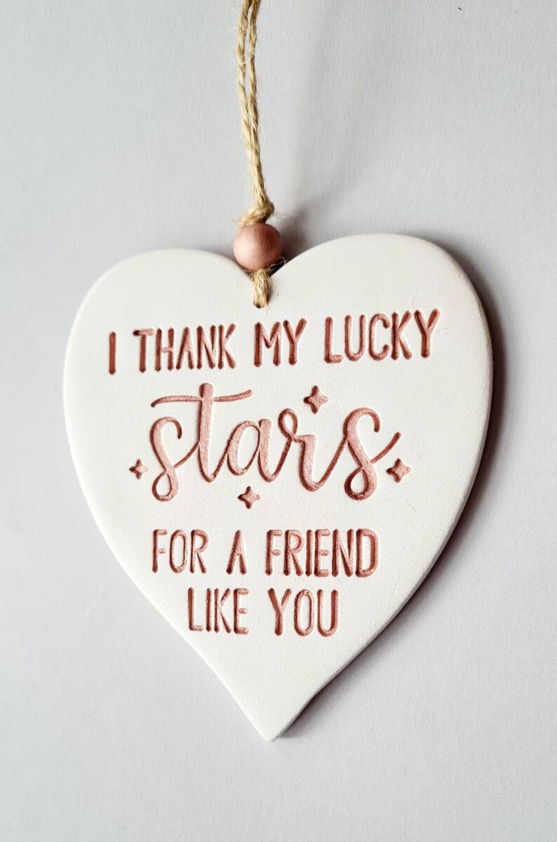 Thoughtful gift for special friend thank you gift thank my lucky stars for you just because appreciation keepsake image 7