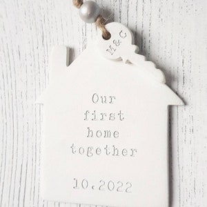 Neues Zuhause personalisiertes Geschenk neues Haus erstes gemeinsames Zuhause Einweihungsgeschenk Paar Familie maßgeschneidert Willkommen Bild 7