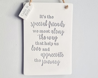 Handmade friendship keepsake - thoughtful, caring gift for friend - kindness - present for bestie - difficult tough times or journey