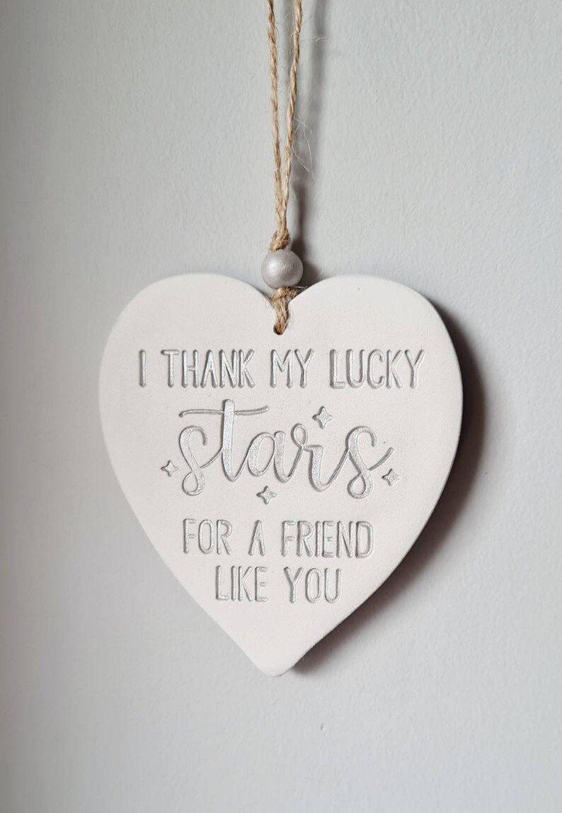 Thoughtful gift for special friend thank you gift thank my lucky stars for you just because appreciation keepsake image 4