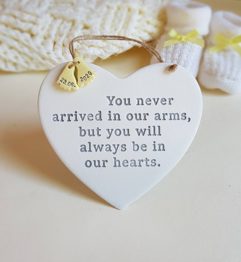 Baby loss keepsake Memorial heart for miscarriage and Etsy