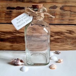 Holiday sand keepsake bottle - honeymoon wedding sand - special place - personalised bottle - holiday memories - travelling- vacation