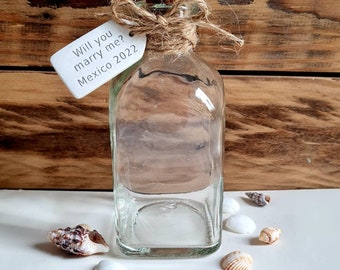 Holiday sand keepsake bottle - honeymoon wedding sand - special place - personalised bottle - holiday memories - travelling- vacation