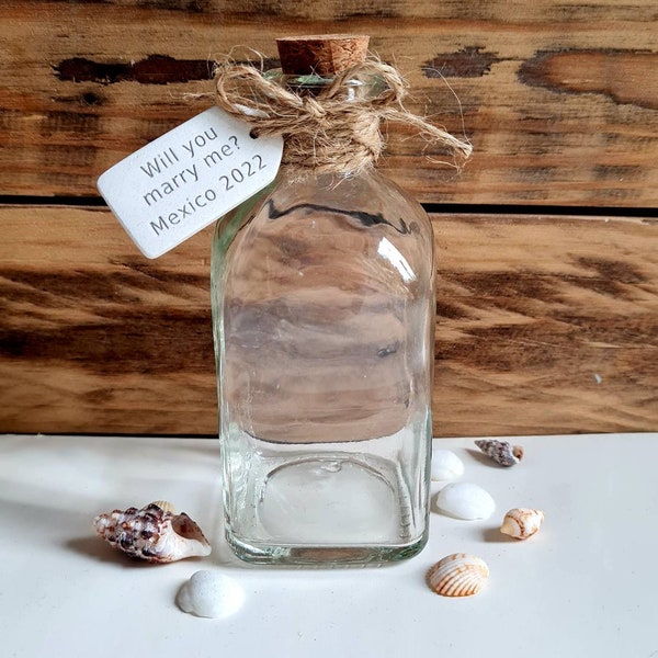 Holiday sand keepsake bottle - honeymoon wedding sand - special place - personalised bottle - holiday memories - travelling- vacation