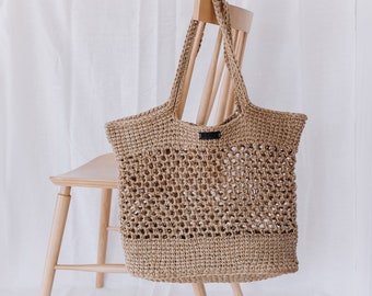 French Basket, Natural shoulder bag, Woven bag, Big wicker bag, Crochet Tote Bag, Wicker jute bag, French market bag, Crochet Shopper Bag