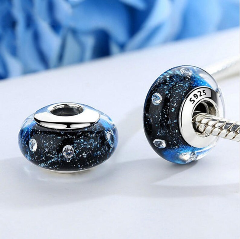 Bracciale Donna Silver 925 Charms Colorate Vetro Murano Zirconi