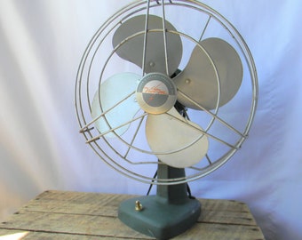 Victor Electric Victron Metal Fan - Oscillating Vintage Industrial Fan
