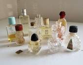 Mini Perfume Bottle Lot - Set of 11 - Empty and Full