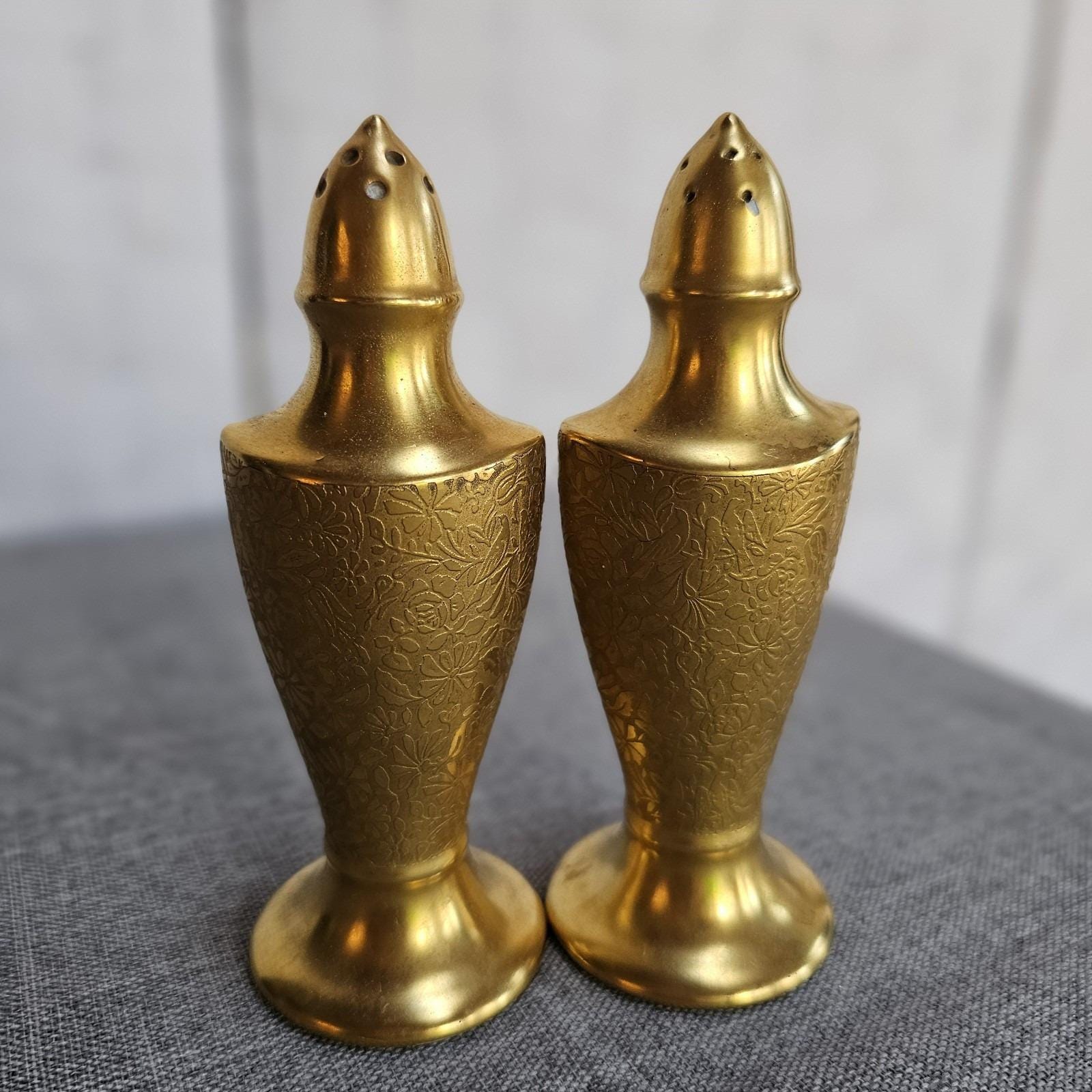 Pickard Gold Gilt Salt & Pepper Shakers