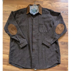 Vintage Woolrich Men's Shirt Shacket XL Patch Elbows