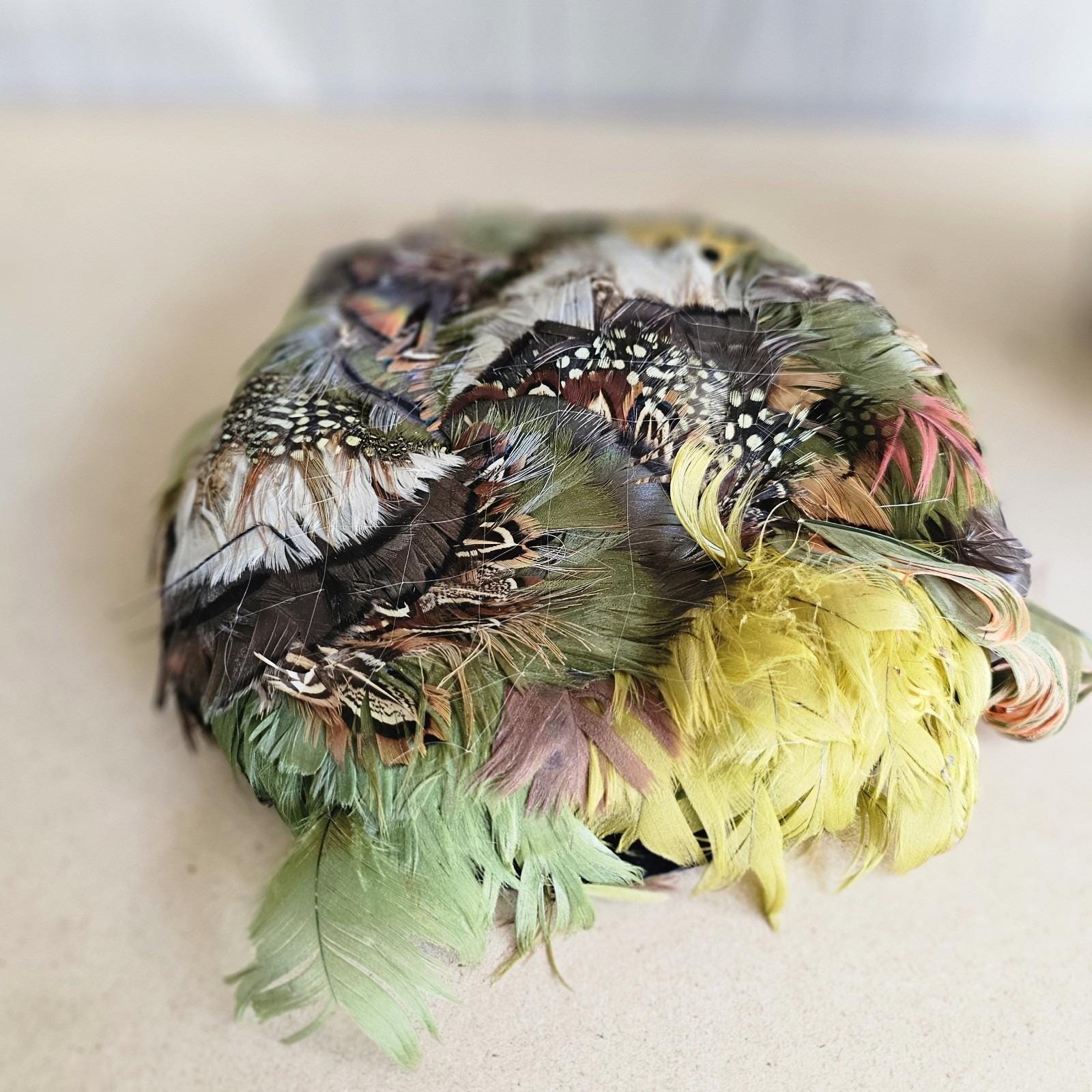 Vintage Quail & Pheasant Festher Hat - Etsy display picture 3
