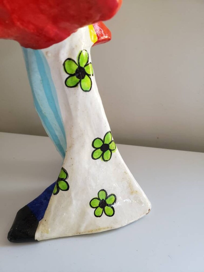 Paper Mache Clown Souvenir Los Gatos Mexico Vintage Kitsch Etsy