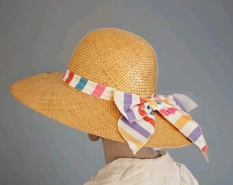 Beautiful Vintage Multicolored Womens Hat VINTAGE 1930-1940 BEST & CO. FIFTH AVE NY ZIRGARA LADIES HAT  main image 3