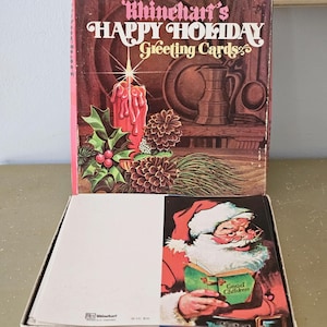 Rhinehart vintage wenskaarten kerstset