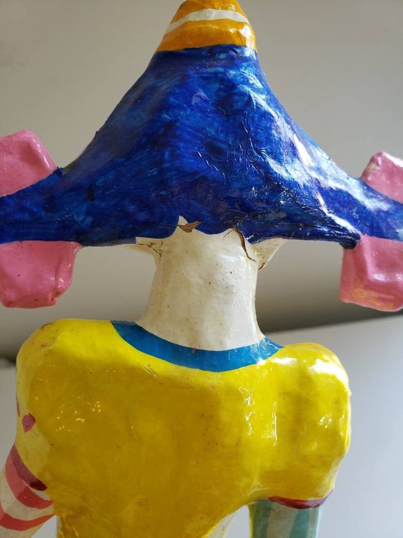 Paper Mache Clown Souvenir Los Gatos Mexico Vintage Kitsch Etsy