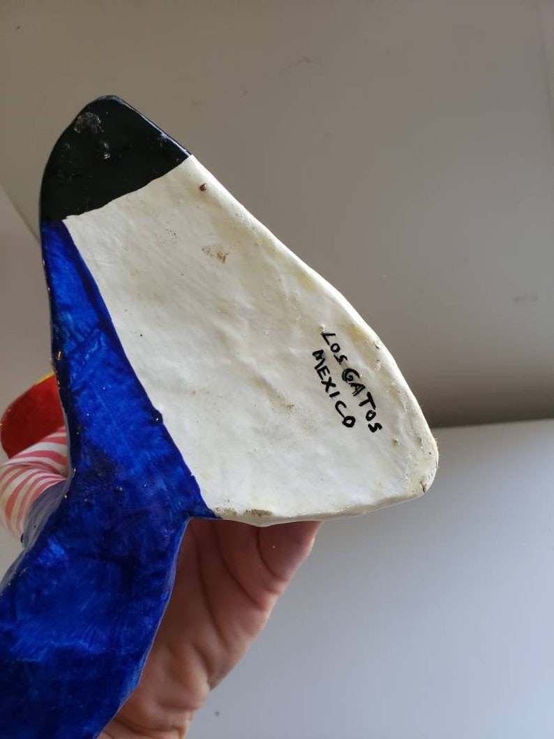 Paper Mache Clown Souvenir Los Gatos Mexico Vintage Kitsch Etsy