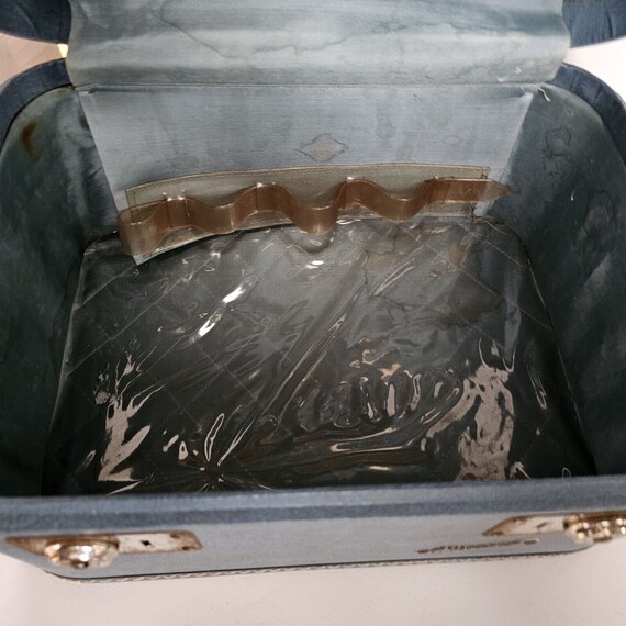 Vintage Monarch Train Case Blue Gem