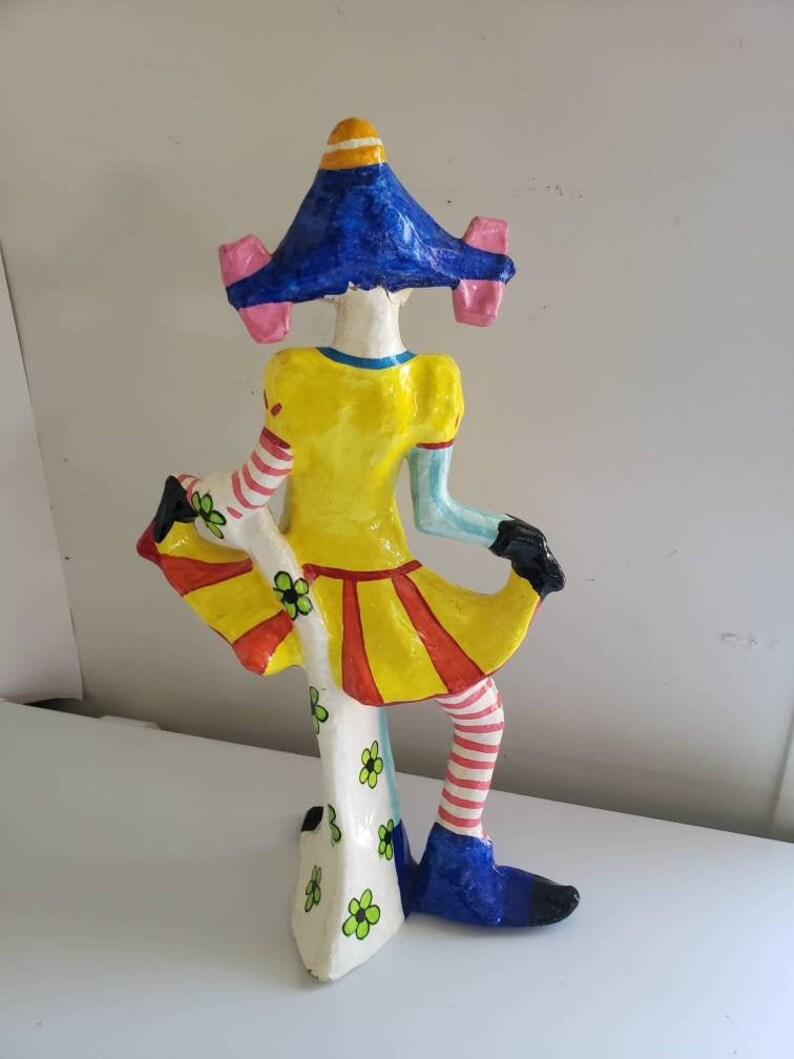 Paper Mache Clown Souvenir Los Gatos Mexico Vintage Kitsch Etsy