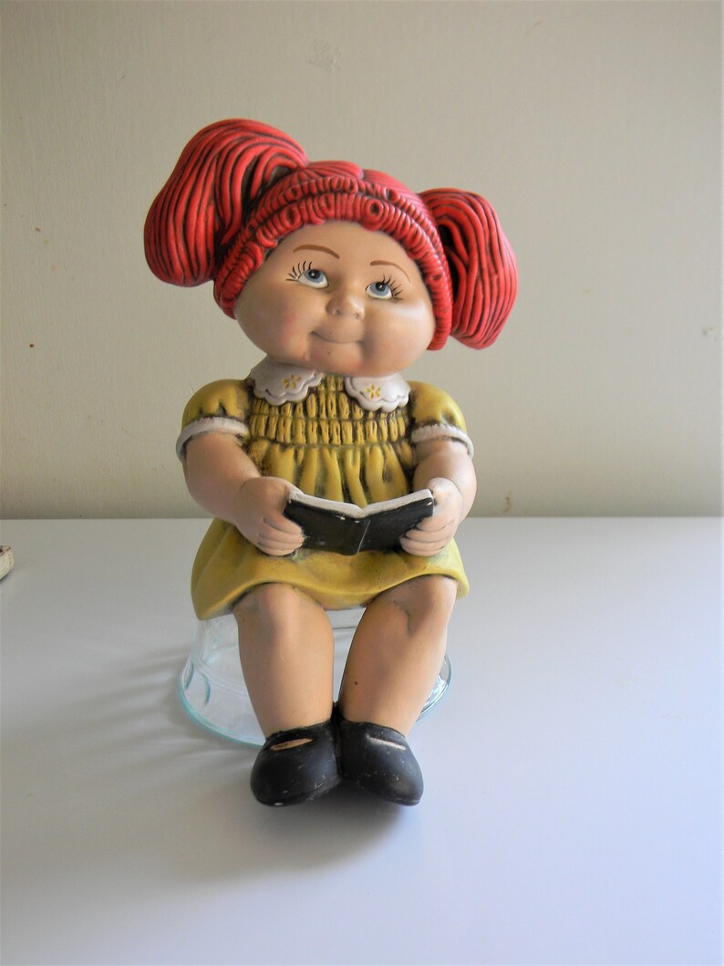 Cabbage Patch Kid Ceramic Statue Figurine Vintage Pottery Etsy