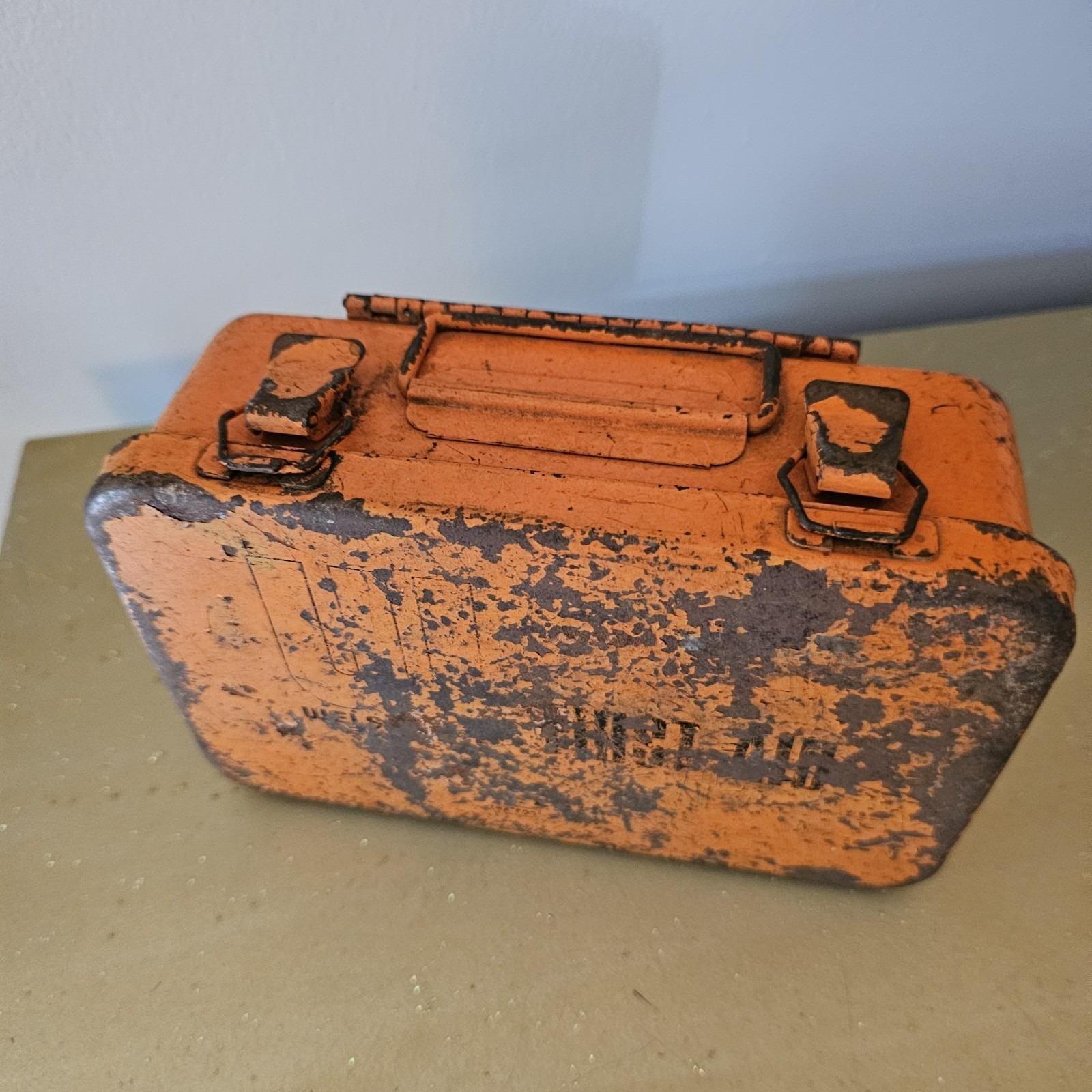 Vintage First Aid Kit Orange Metal Box & Contents as Found - Etsy