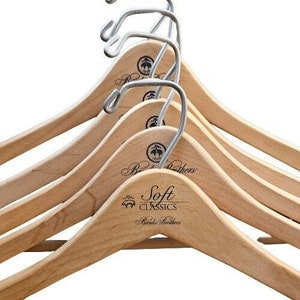 Brooks Brothers Wooden Suit Hangers Lot of 5, 1 Soft Classics BB