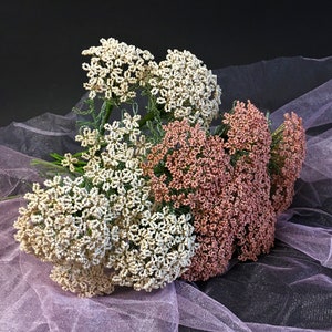 French beaded flowers Beaded field flower centerpiece Artificial flower bouquet Regencycore decor