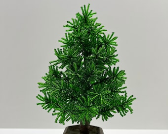 Vintage Beaded Christmas Tree: Handmade Holiday Table Decor