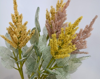 Artificial flower centerpiece Astilbe french beaded flowers arrangement