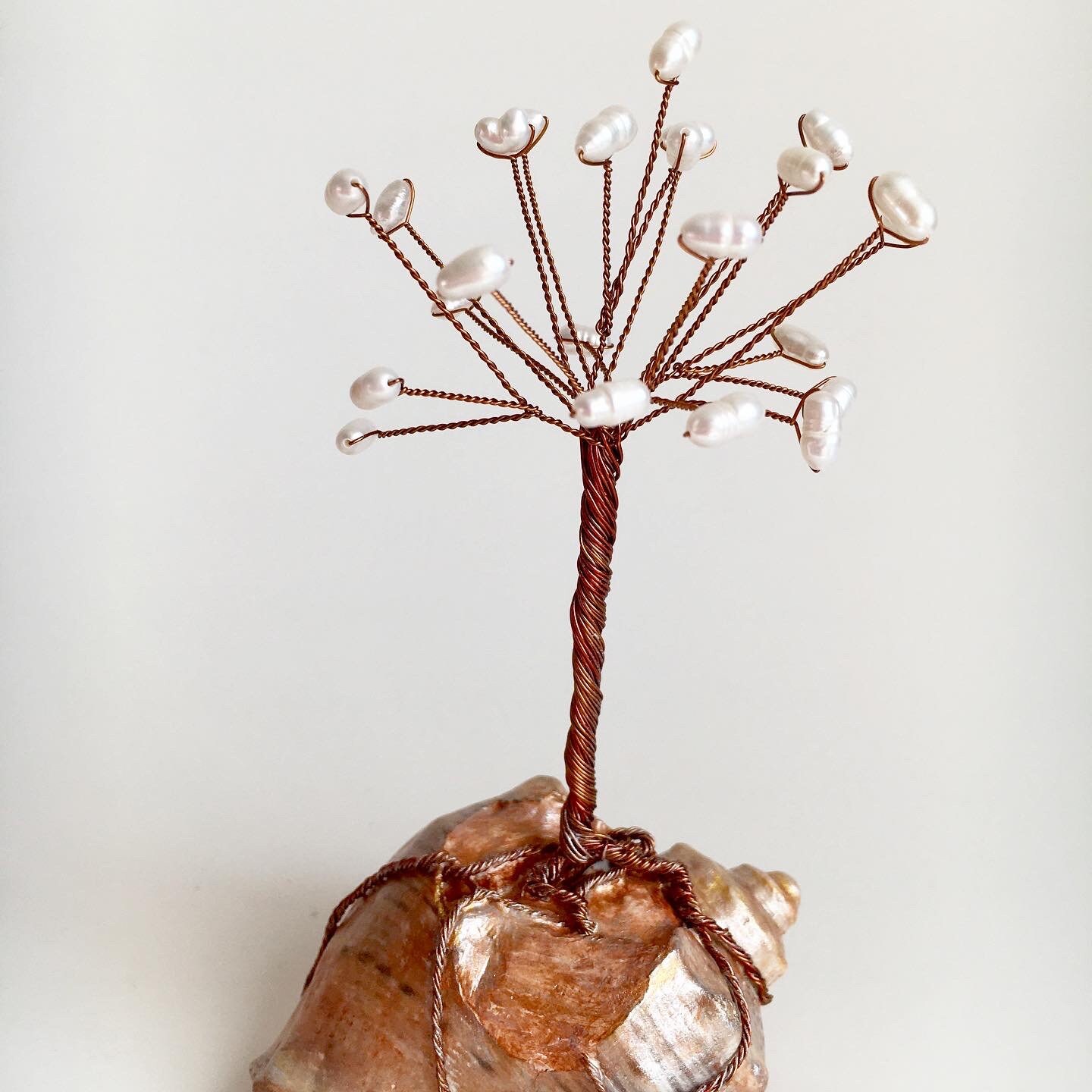 Dandelion tree Anniversary gift Pearl wire tree sculpture Etsy