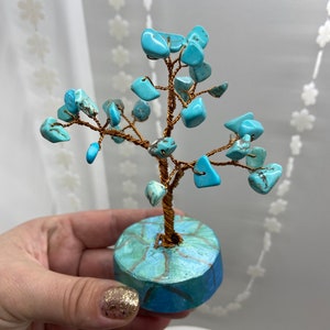 December birthstone tree Wire tree sculpture Godparent Gift Tree of life Handmade wire tree