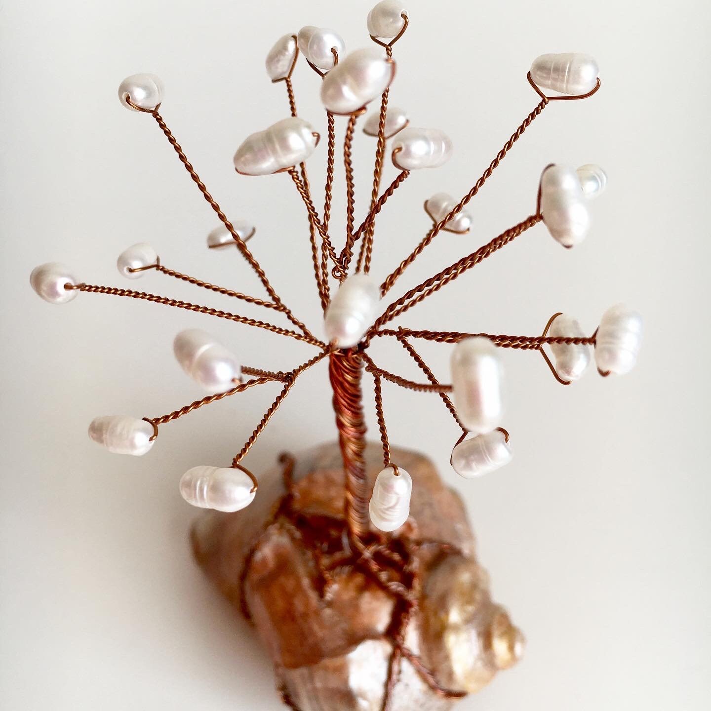 Dandelion tree Anniversary gift Pearl wire tree sculpture Etsy