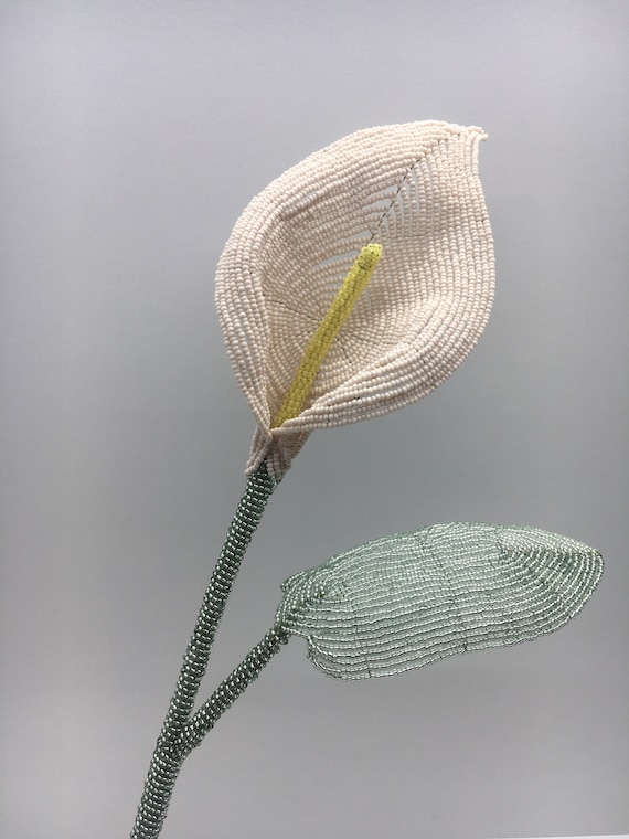 Calla Lily Flower French Beaded Flower Handmade Calla Gift - Etsy