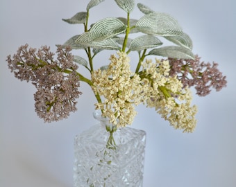 Lilac french bead flowers Artificial flower bouquet
