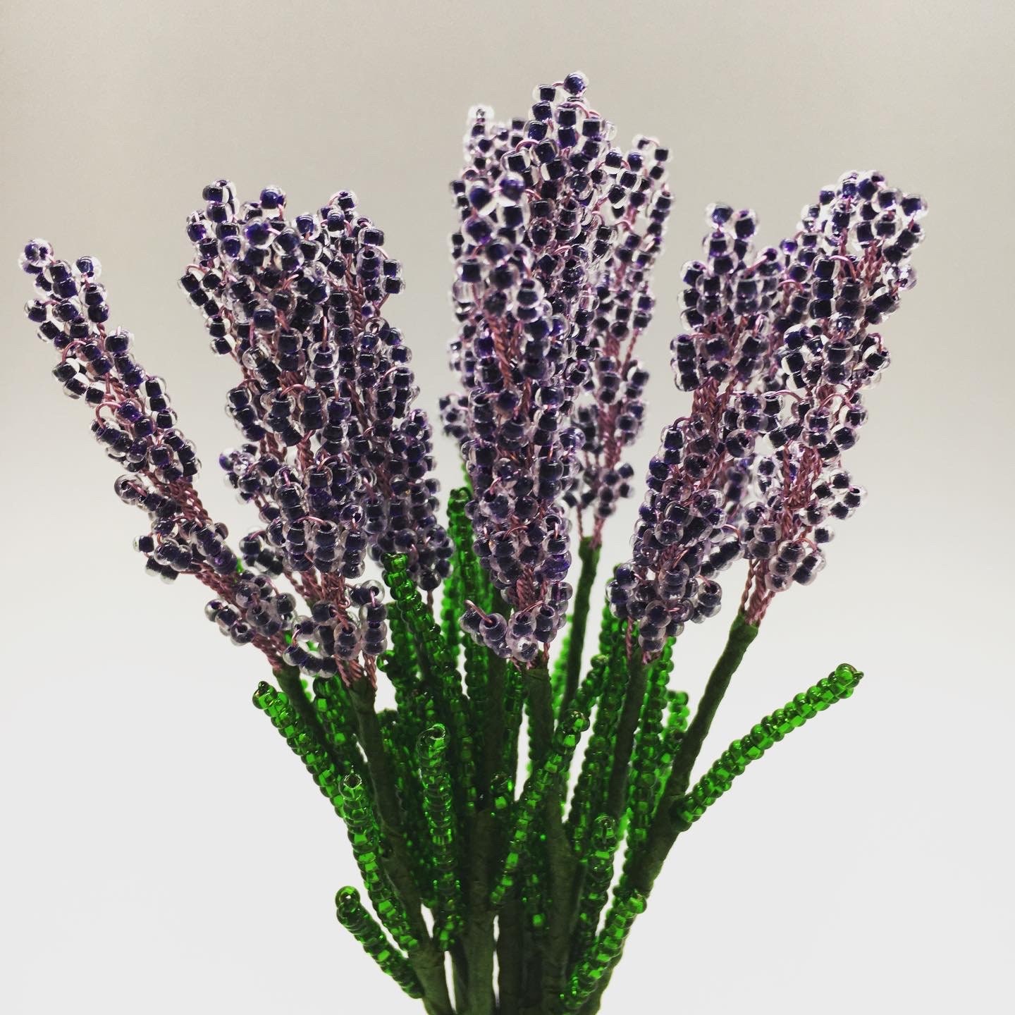 Fairycore Decor Mini Bouquet Flowers Lavender Beaded Flower Set of