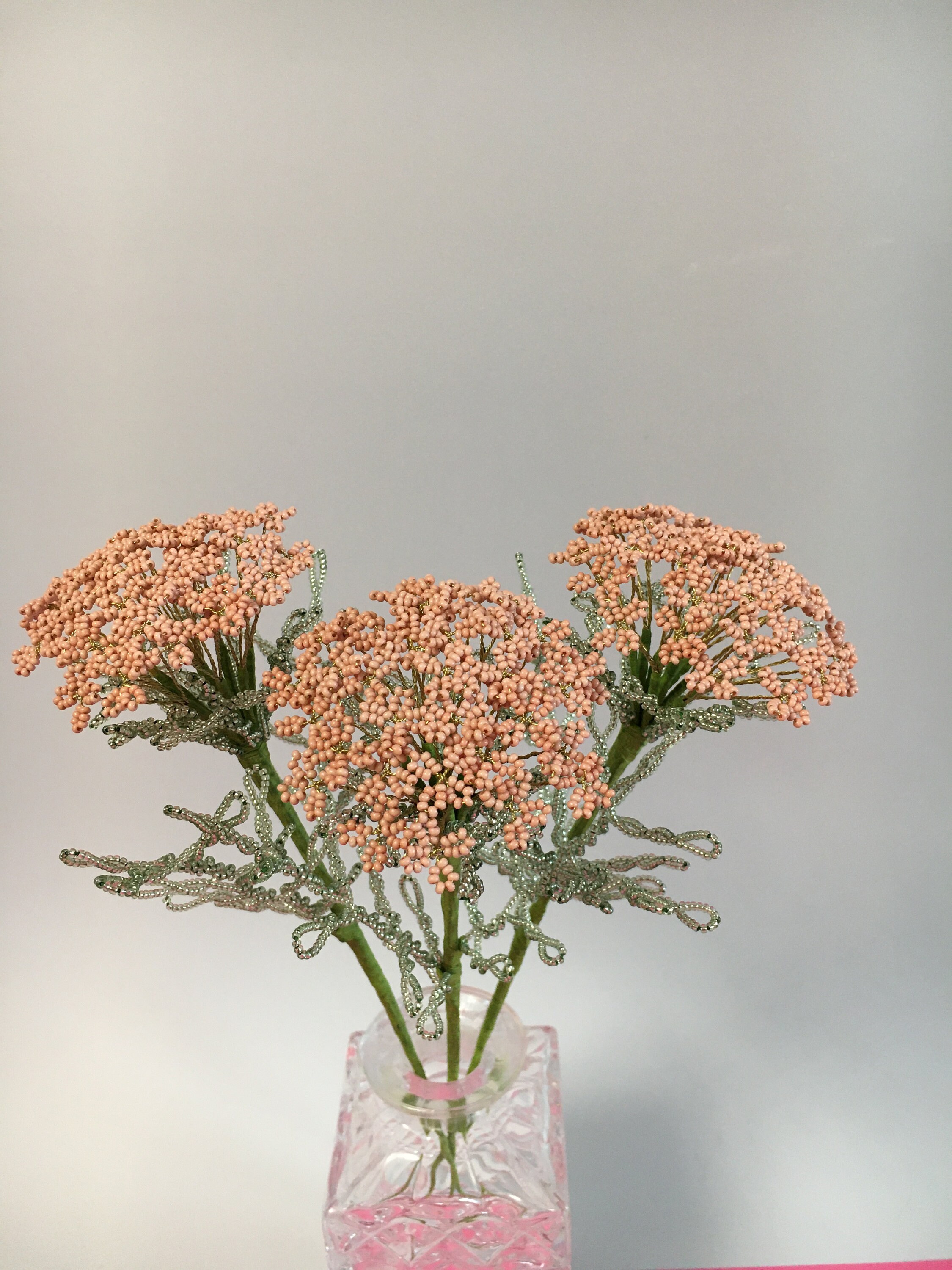 Dusty Rose Fake Wild Flowers French Beaded Flowers Artificial Wild Flowers  