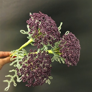 French beaded flowers Beaded field flower centerpiece Artificial flower bouquet