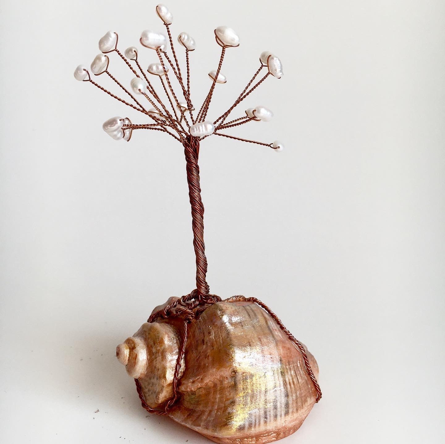 Dandelion tree Anniversary gift Pearl wire tree sculpture Etsy