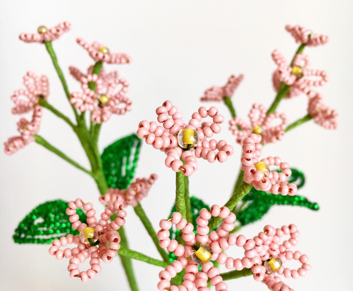 Wildflowers gift for her French beaded flowers Rustic centerpiece