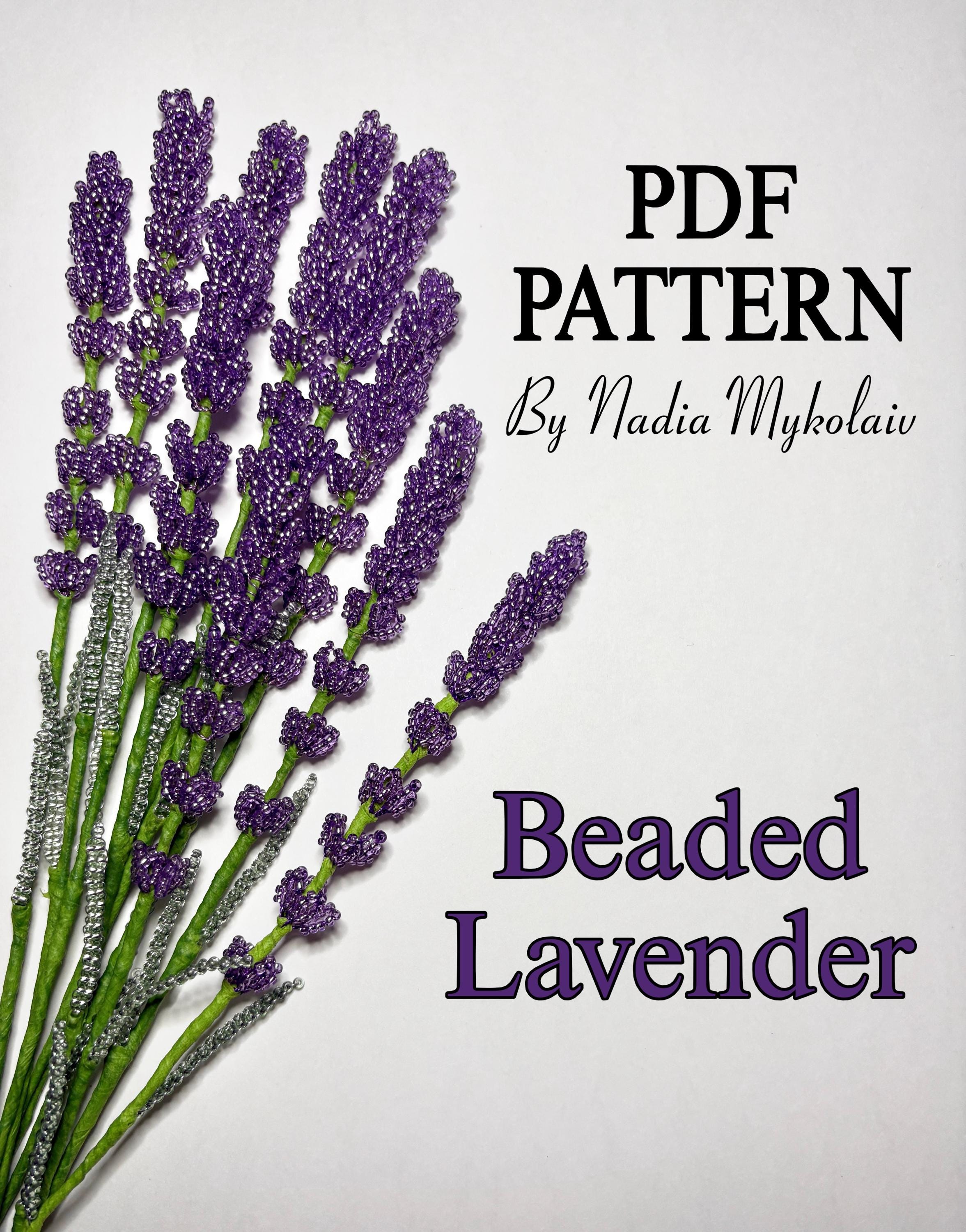 ✽Handmade✽Beads Flower✽LavenderのブーケA✽5本✽ Weaving a tiny