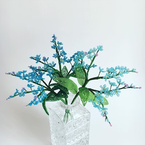 French beaded forget me nots flowers Flower decoration for table